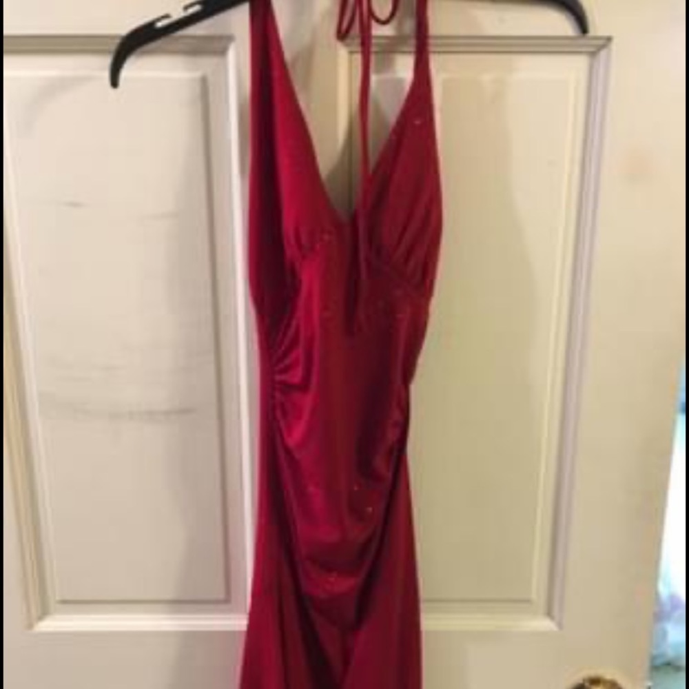 Jodi Kristopher Sparkly Juniors Small Red Dress